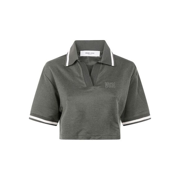 Golden Goose Women Cotton Cropped Polo Shirt